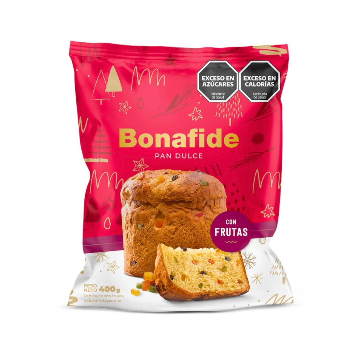 Pan Dulce Bonafide 400g con frutas 