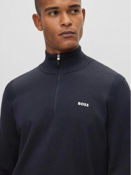 BOSS Polo de Punto con Cremallera 1/4 Ever-X_QZ 0
