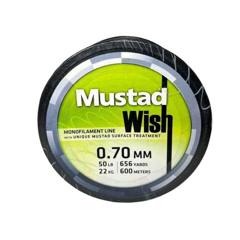 Tanza Mustad Wish Amarilla Flúo 0,70 mm 600 m 22 kg ML030-70-600 TANZA ML030-70-600 TANZA MUSTAD WISH AMAR.FLUO 600MTS X 0,70MM(22KGS)