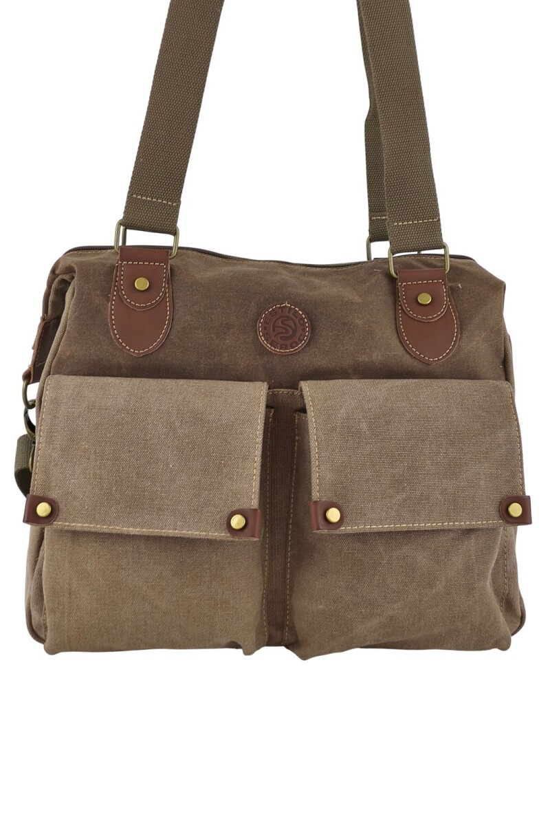 Morral de lona vintage Marrón