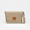 Morral Nina en cuero graneado Taupe