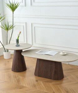 MESA DE CENTRO JOEY SET Beige - SET x 2