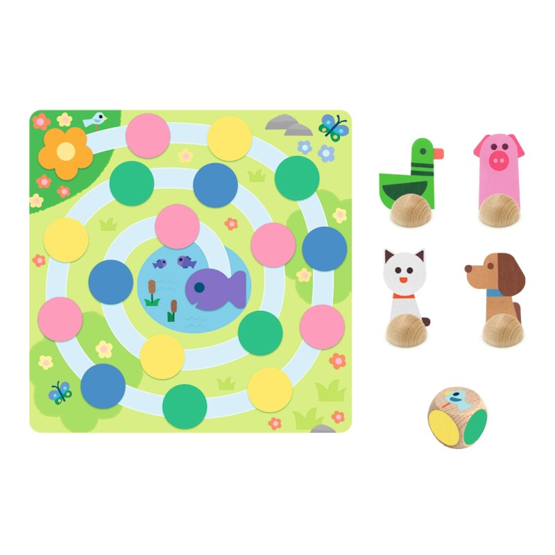 Juego de mesa 5 en 1 En la Granja Djeco Juego de mesa 5 en 1 En la Granja Djeco