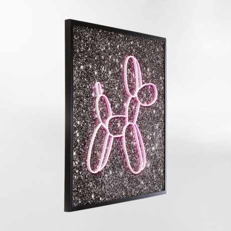 CUADRO BALLOON DOG LED Rosa - -