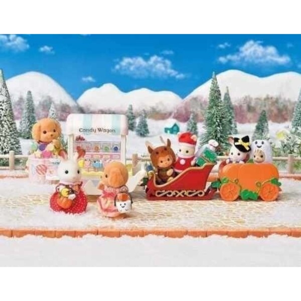 Sylvanian Families Set Trineo Baby Sleigh Ride + Accesorios Sylvanian Families Set Trineo Baby Sleigh Ride + Accesorios