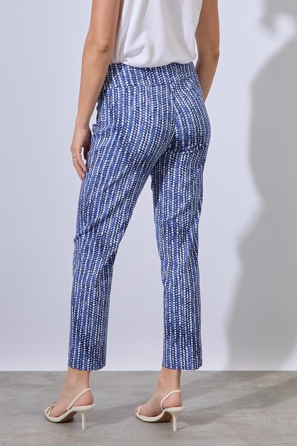 Pantalon Printed AZUL/BLANCO