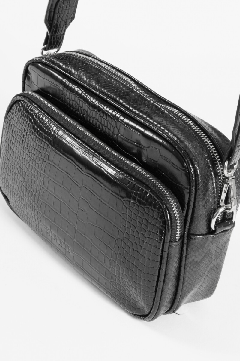 Bandolera croco negro