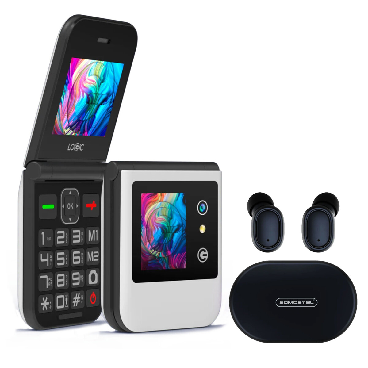 Logic Z8l Flip Lte 4g Micro Sd Radio Dual Sim + Regalo - BLANCO 