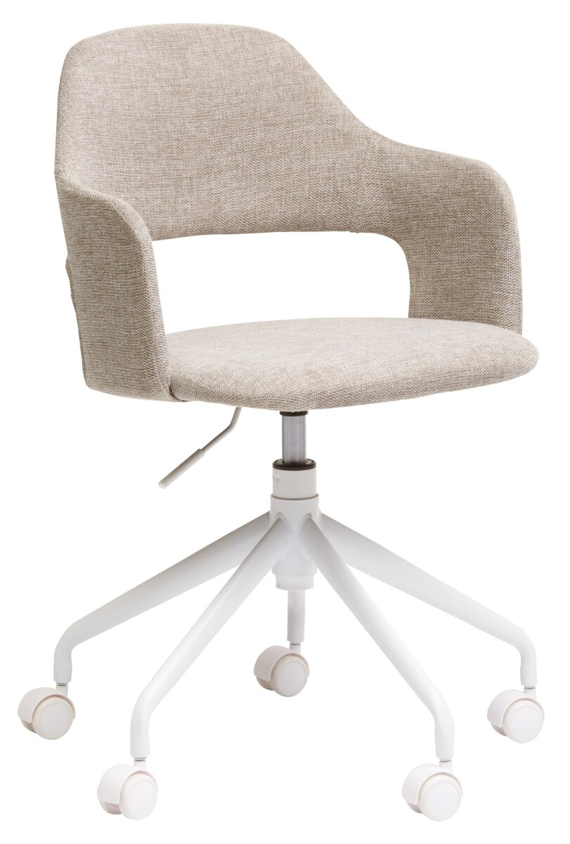 Silla escritorio REERSLEV tela arena/blanco 