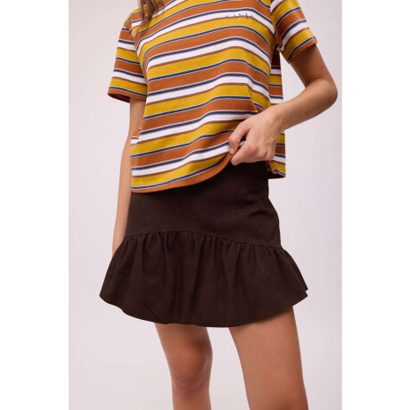 FALDA ULA COURO Chocolate