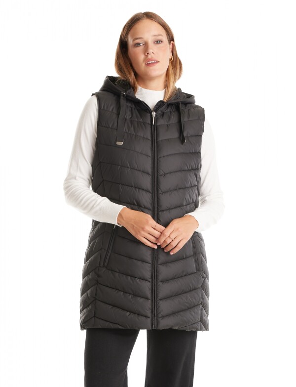 Chaleco Abrigo Puffer NEGRO