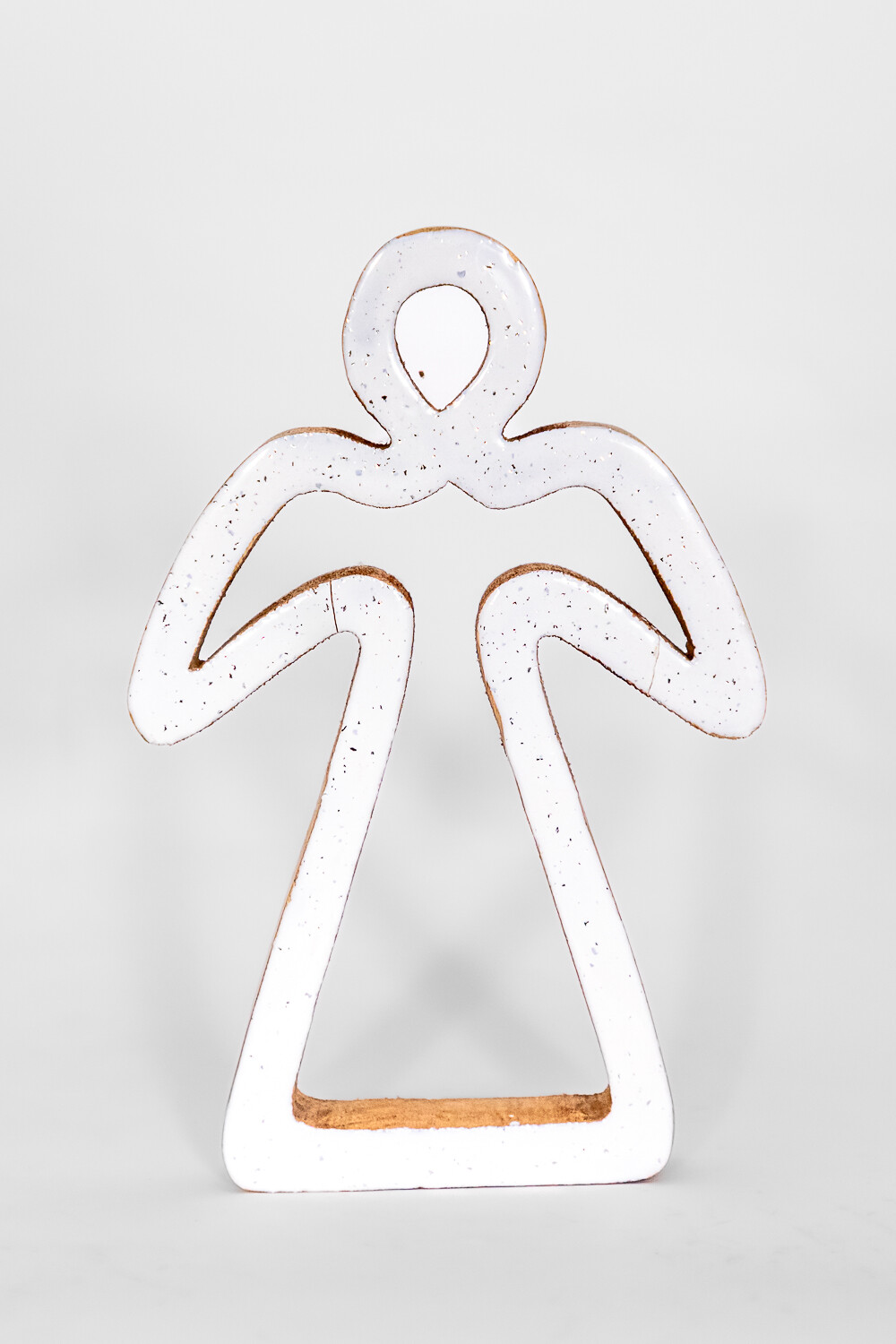 Deco Navidad ángel De Madera Foil Color Unico