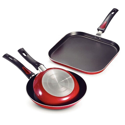 Juego 2 sartenes rojos "ROCH" Ø 20 y 24cm. -TRAMONTINA TR6425