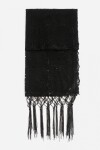 Pañuelo con brillos y flecos negro