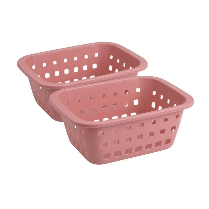 Set x2 Cesto pequeño 1,4 lts ROSADO