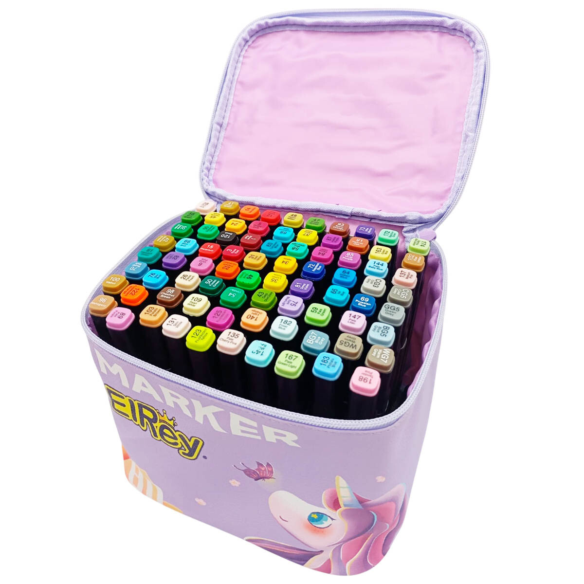 Set X80 Marcadores De Doble Punta Surtidos C/ Estuche - Rosa 