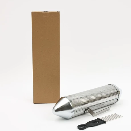 GÜIRO CERRADO TORPEDO DE METAL CON RASPADOR IDEAL PARA CUMBIA Y MERENGUE GÜIRO CERRADO TORPEDO DE METAL CON RASPADOR IDEAL PARA CUMBIA Y MERENGUE