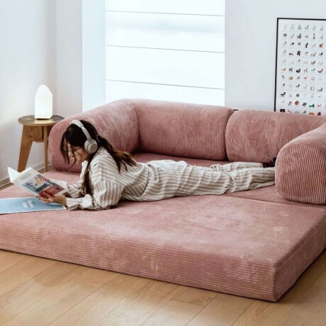 Sillón Cama 2 Cuerpos CloudNest Rosa