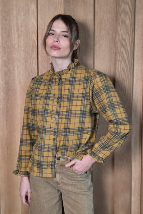 Camisa Mili Escocés Mostaza