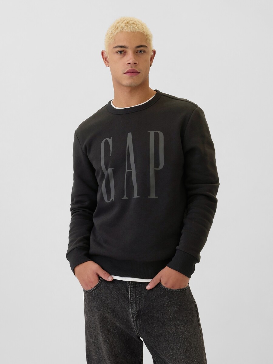 Buzo Deportivo Logo Gap Hombre - Black 1 