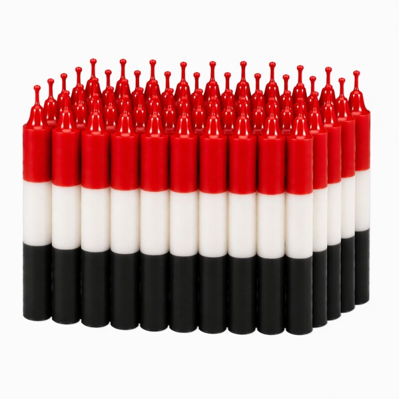 VELA N° 4 COMBINADA X50 Rojo/blanco/negro