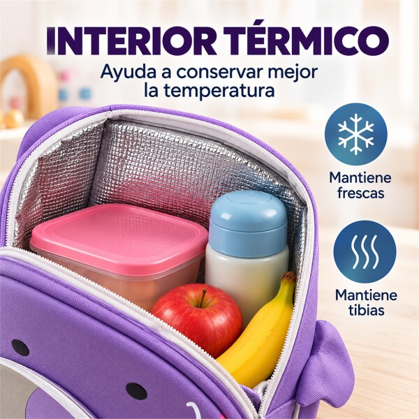 Mochila Infantil Térmica Marcus & Marcus Para Comida Violeta 1