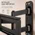 Soporte De Pared Movil Brazo Acero Tele Tv De 37-70" Brateck Color Negro