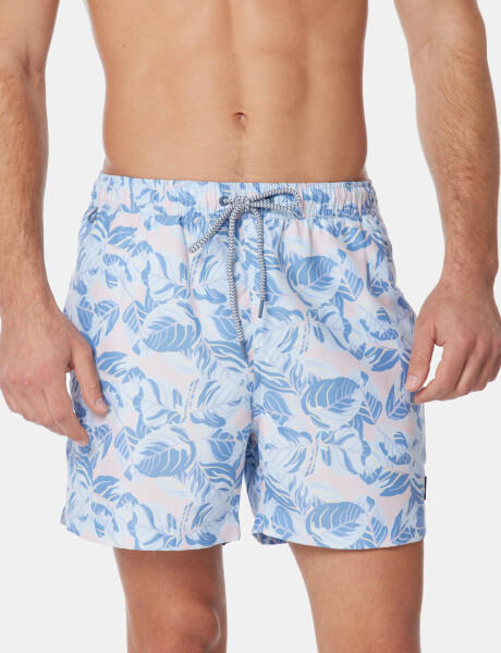 SHORT DE BAÑO ESTAMPADO Azul