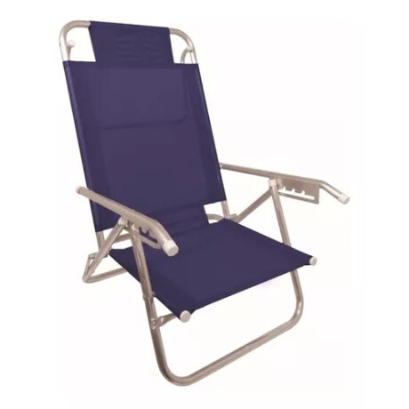 Silla Reposera de Playa | Aluminio | Plegable | Hasta 120kg Azul