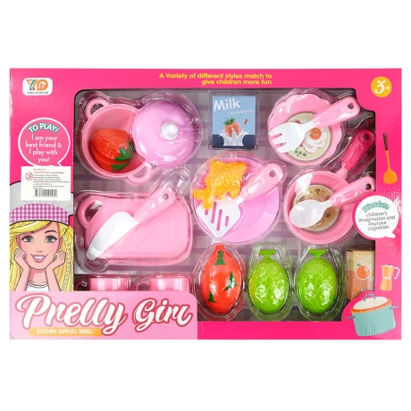 Juego de cocina infantil con vegetales y accesorios Juego de cocina infantil con vegetales y accesorios