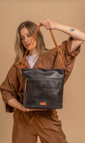 BANDOLERA MORRAL QUINA NEGRO C/SUELA