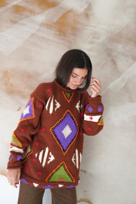Sweater Gitano Lana Base Caramel