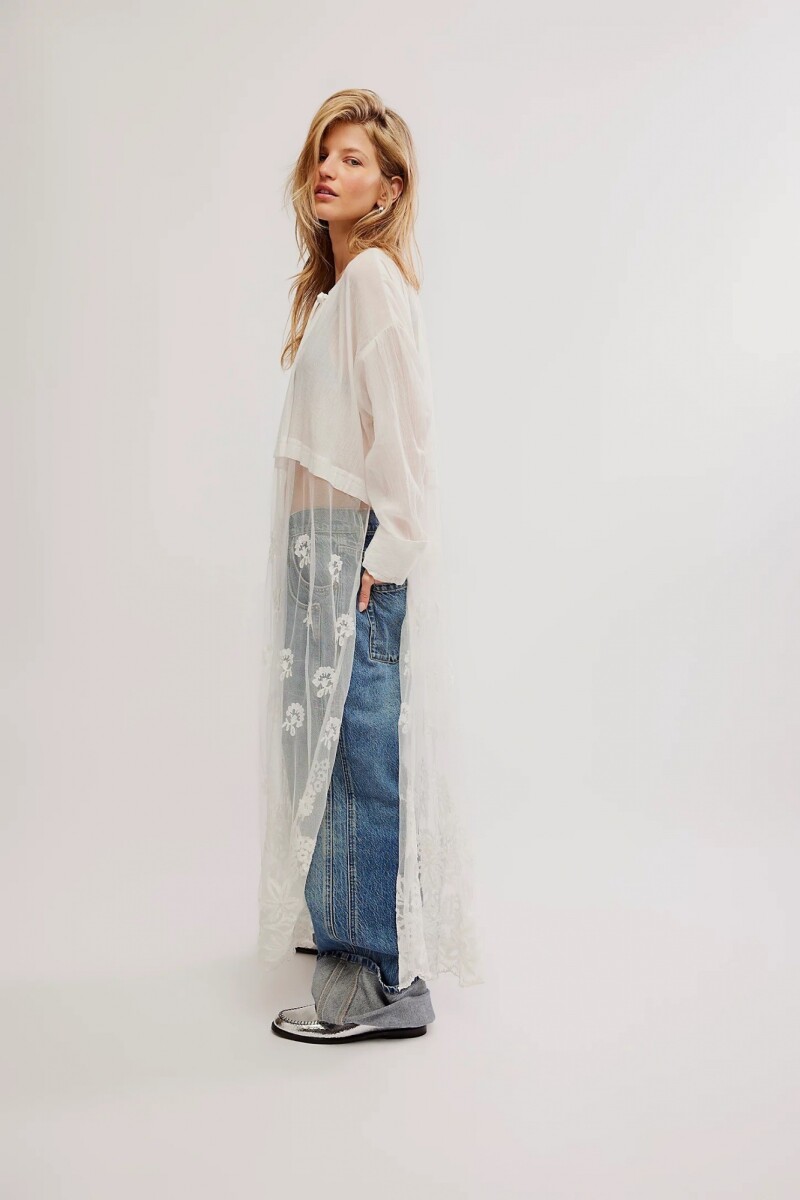 WILLOW MAXI TOP Blanco