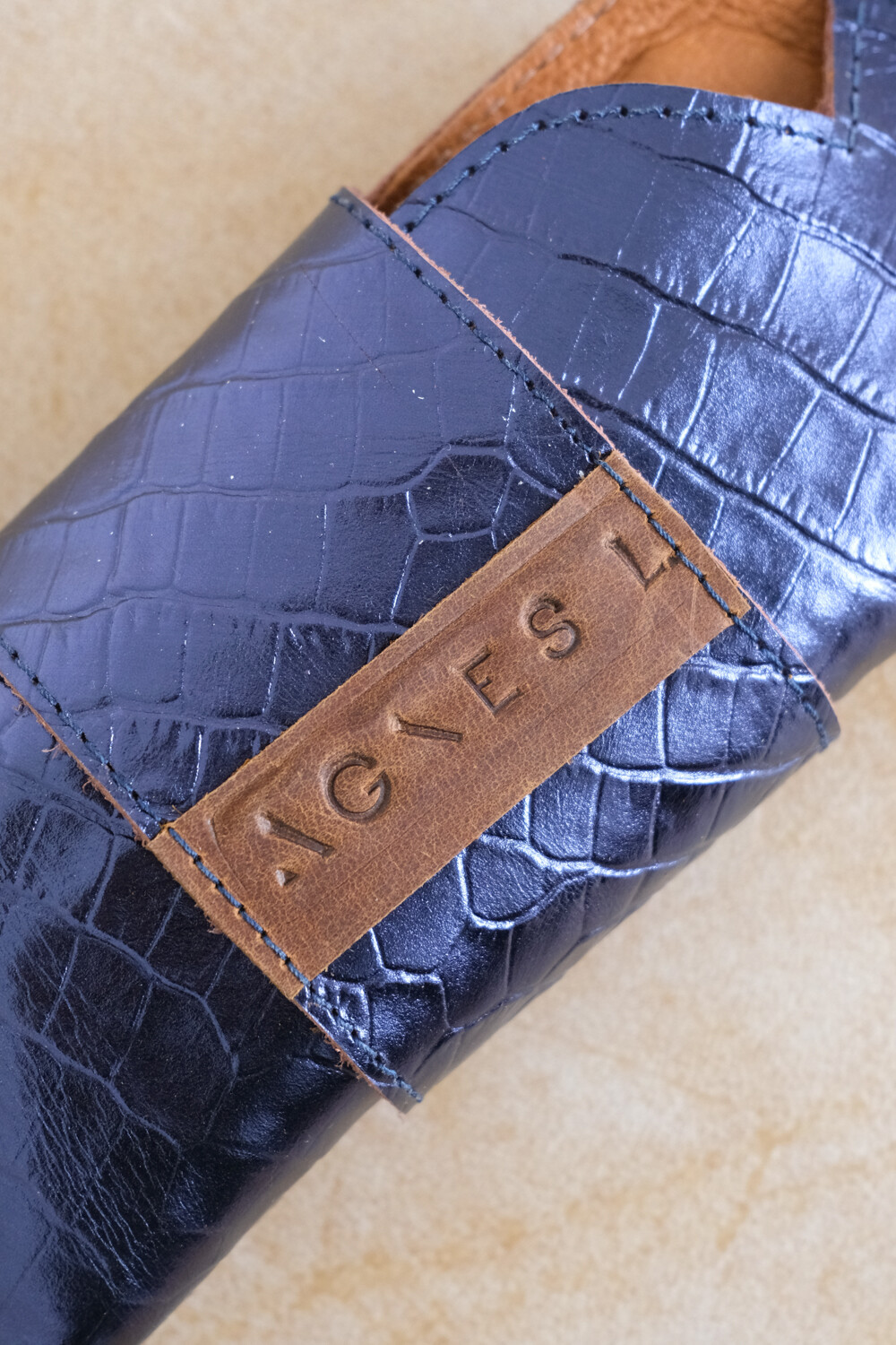 Estuche Lentes Crocco Shinny Blue