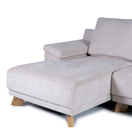 Rinconera Adalia - Tela Microfibra - Chaise izquierdo 12072 (Beige)