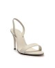 Sandalia Taco Alto Fino Con Talon Blanca U