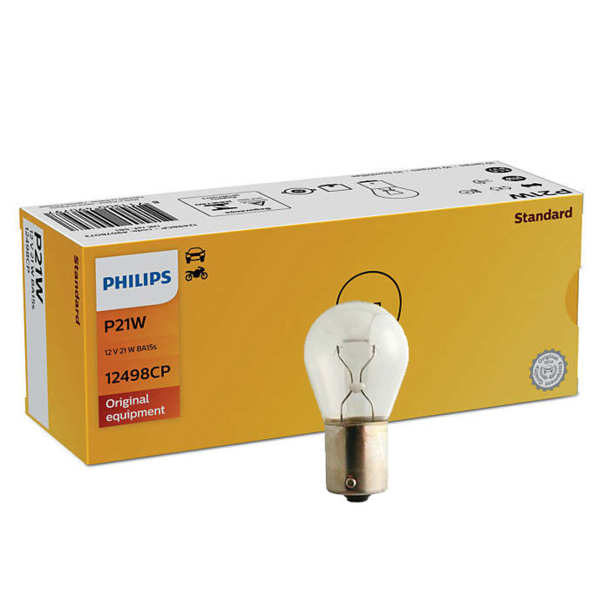 LAMPARA - BAYONETA 12V 21W BA15S = 1057-00381 PHILIPS 