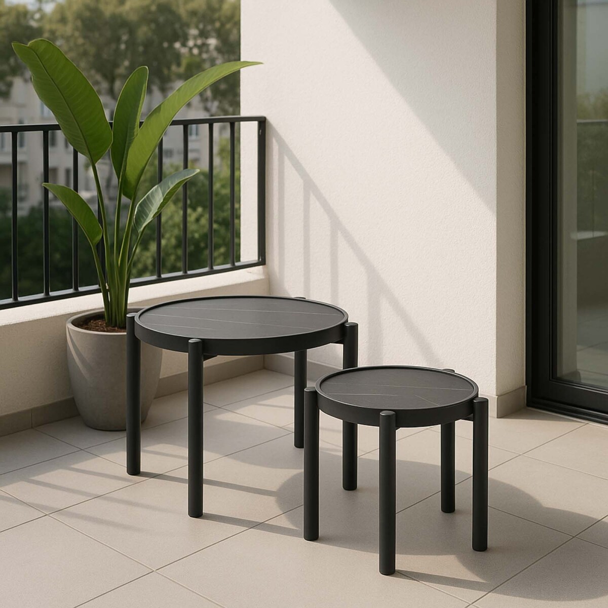 MESAS CENTRALES NIDO - ALUMINIO NEGRO EVEREST 