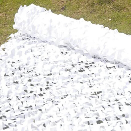 Red Malla Sombra 3x3m Toldo UV Decoración Camuflada Blanco