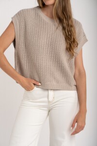 Chaleco Lurex Gris