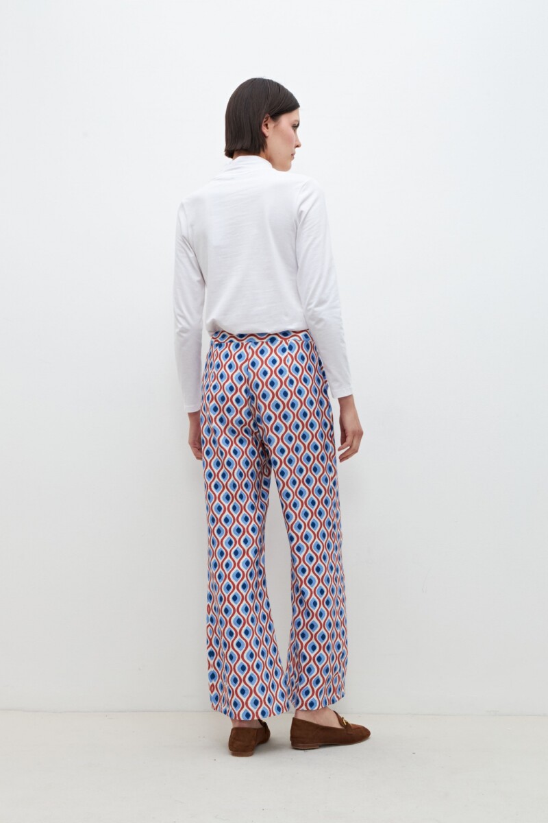 Retro print pants lacre