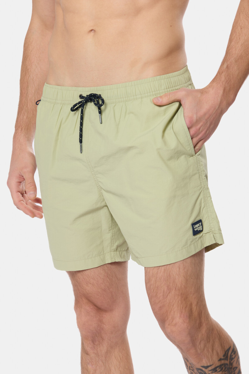 SHORT DE BAÑO LISO - Verde 