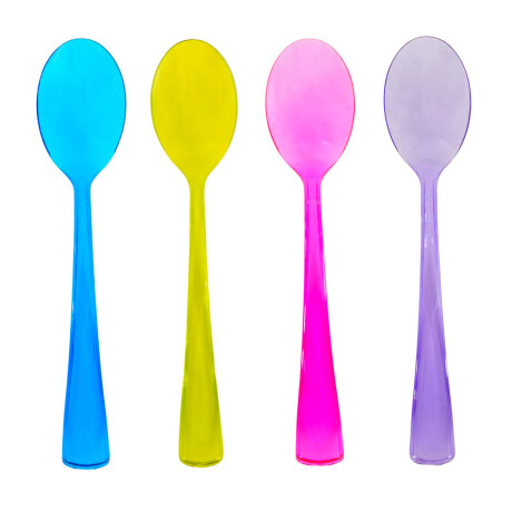 Cucharas descartables de color Cucharas descartables de color