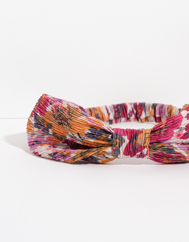 Vinchas Textiles Estampados Vincha Textil Con Nudo - Estampado Flores