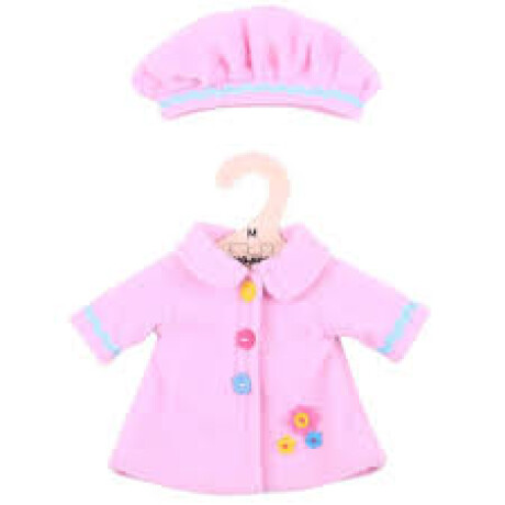 Ropa para muñeca Abrigo y gorro Rosa