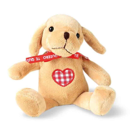 Peluche Perrito Love Marrón