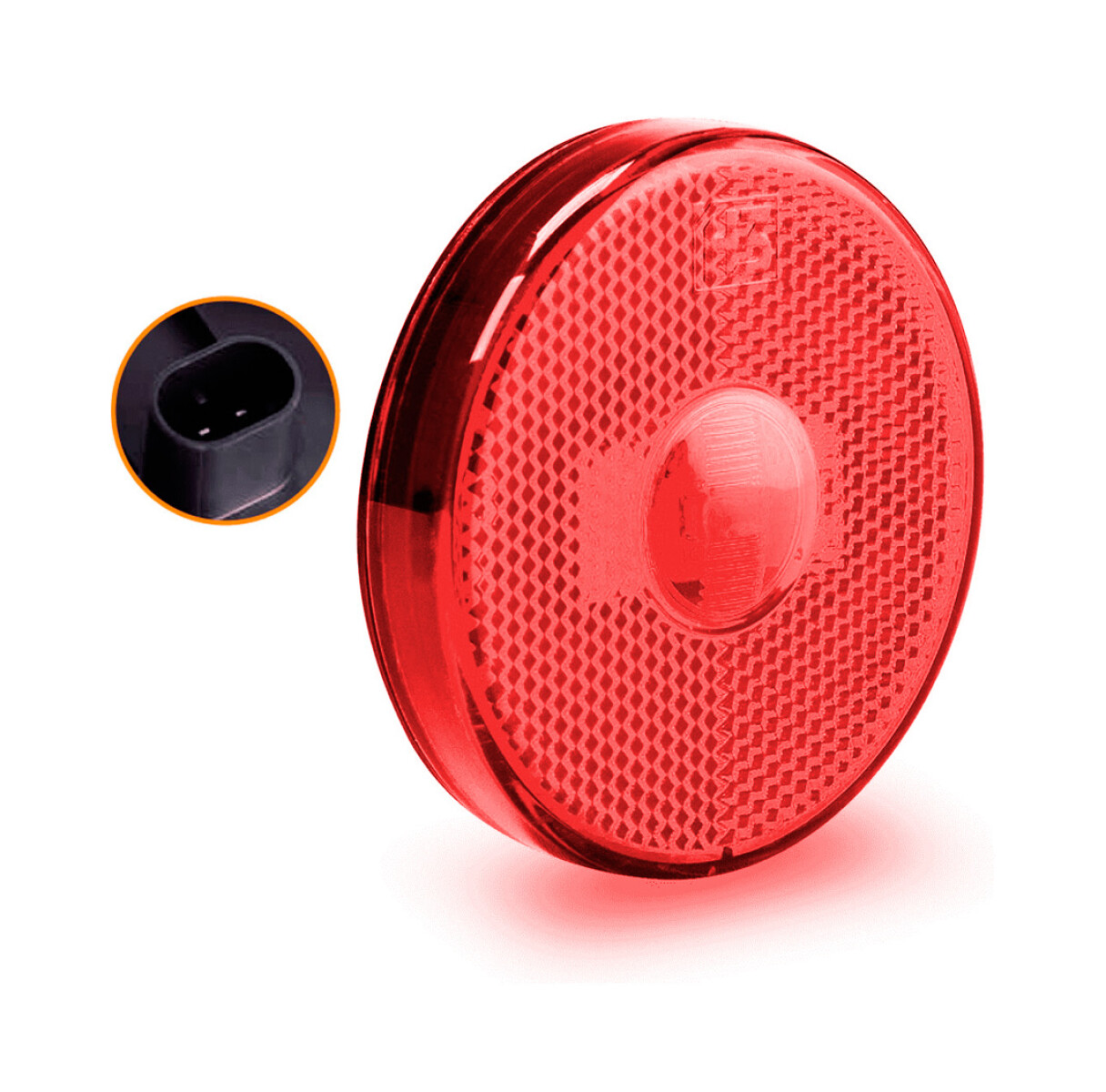FAROL - LED ROJO 65MM H3 COMPONENTES 