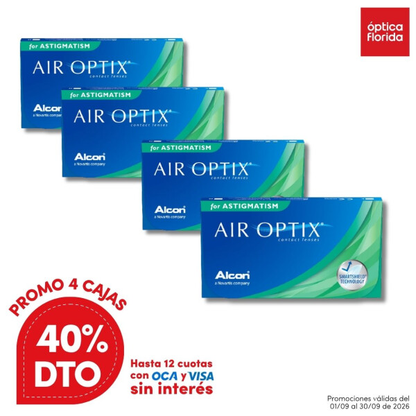 Air Optix Plus Astigm- PROMO 4 cajas Air Optix Plus Astigm- Promo 4 Cajas
