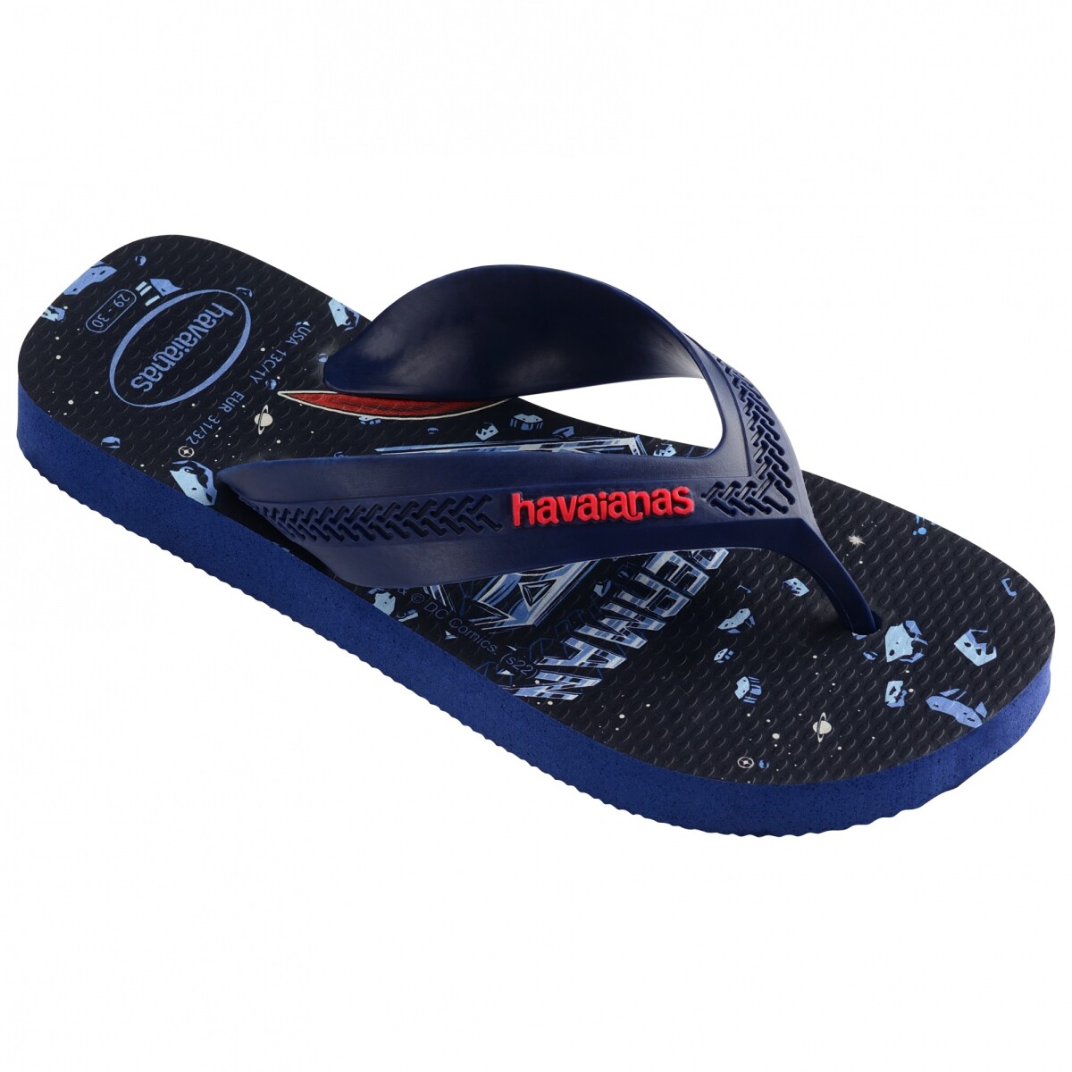 Sandalias Infantiles Havaianas Kids Max Heroes - Azul Marino - Rojo Rubí 