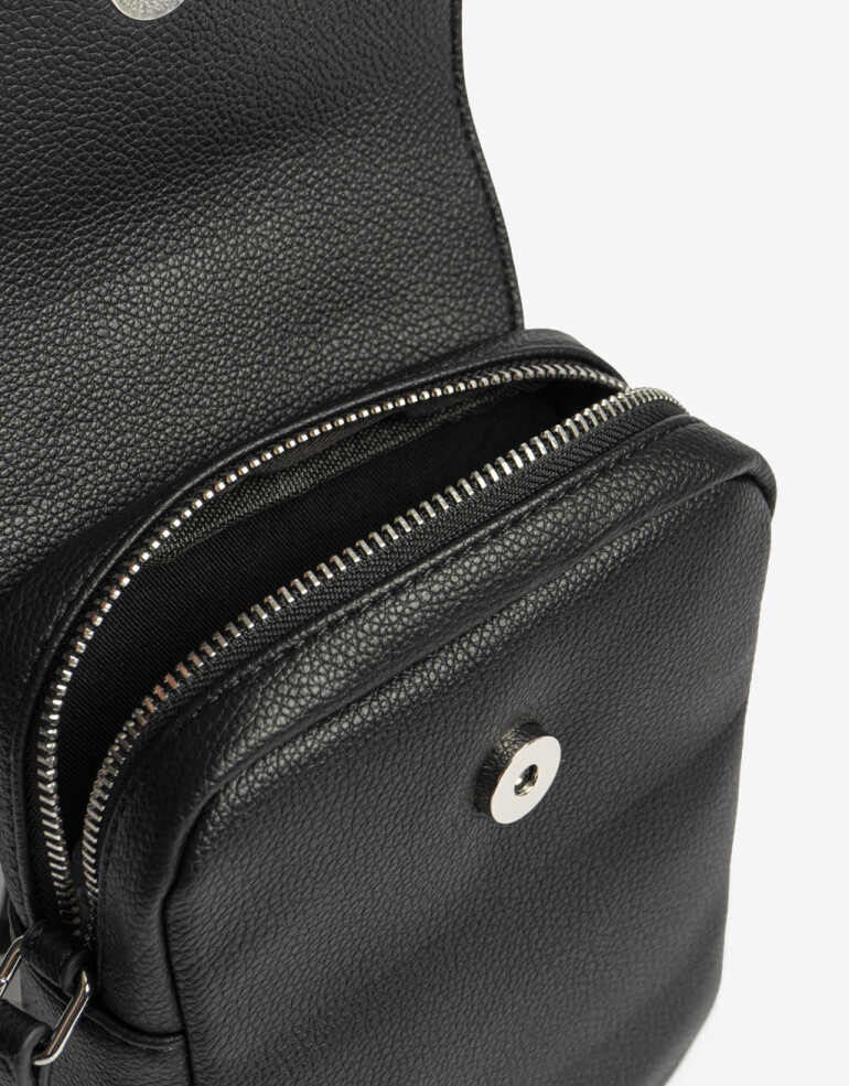 Complemento Marroquinería Basicos Pouch Con Solapa Special Price - Negro